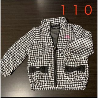 千鳥格子柄 薄手 シャカシャカ １１０(ジャケット/上着)