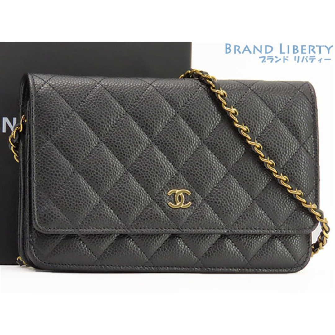 CHANEL クラシックチェーンウォレット キャビアスキン マトラッセ - 長財布 CHANEL クラシックチェーンウォレット キャビアスキン マトラッセ - 長財布