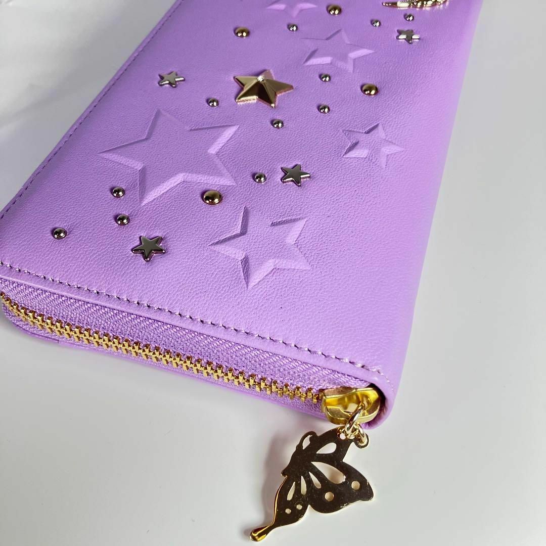 ANNA SUI - アナスイ 財布 長財布 ラウンドファスナー ラベンダー ANNA