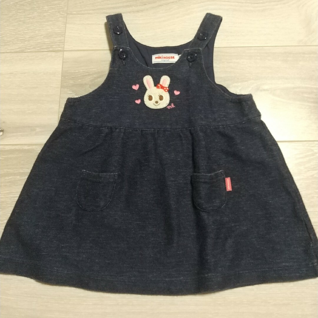 mikihouse(ミキハウス)のミキハウス  ジャンバーワンピース  スカート キッズ/ベビー/マタニティのキッズ服女の子用(90cm~)(スカート)の商品写真