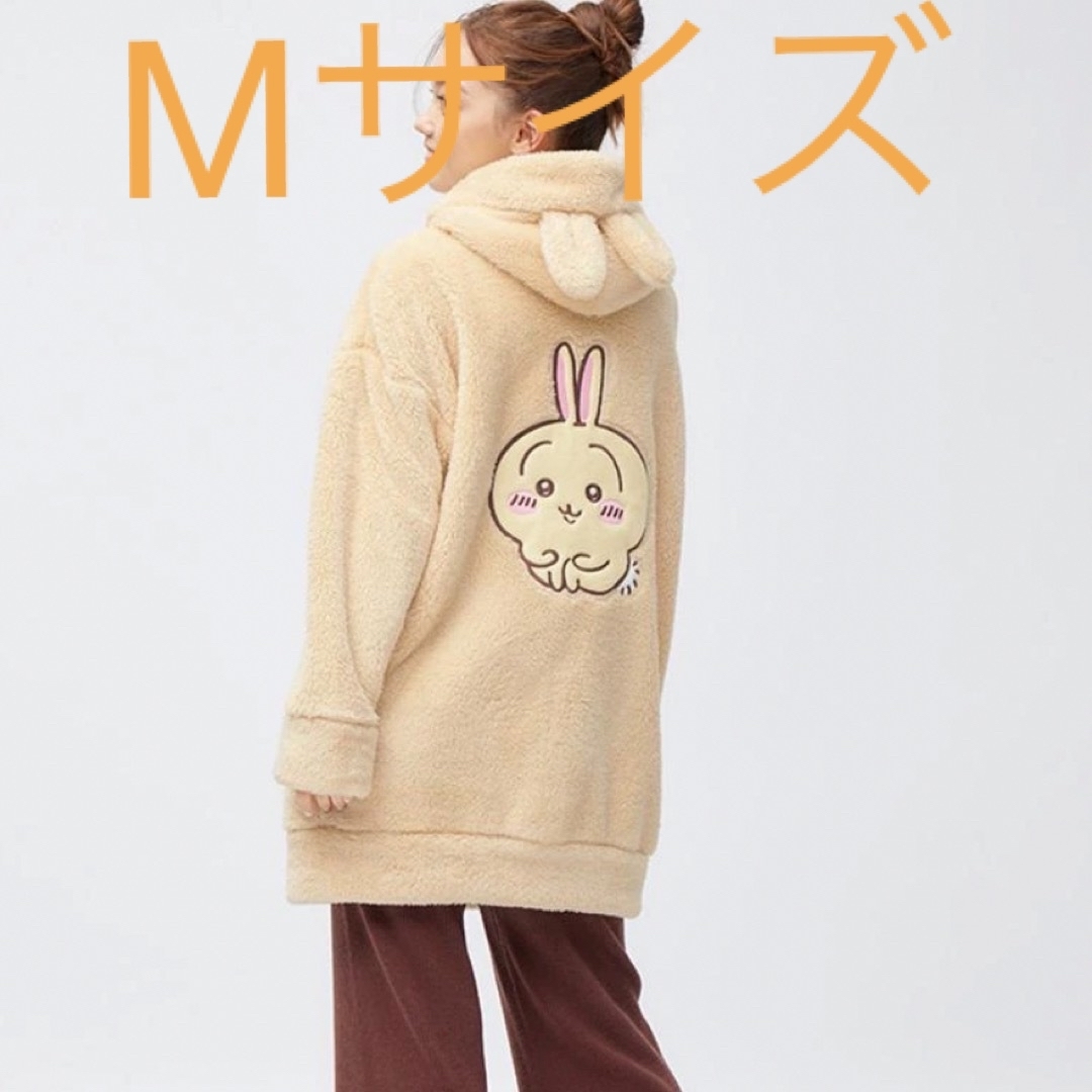【M】ちいかわ GU マシュマロフィールラウンジパーカ(長袖)  ウサギ