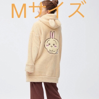 GU - 【M】ちいかわ GU マシュマロフィールラウンジパーカ(長袖)  ウサギ