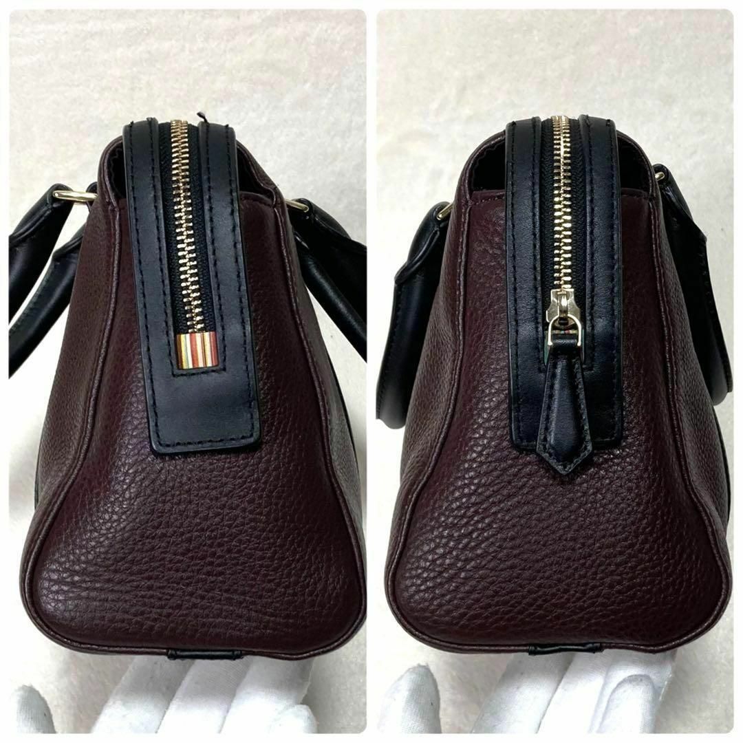 良品】Paul Smith ショルダーバッグ 2way レザー シボ革-