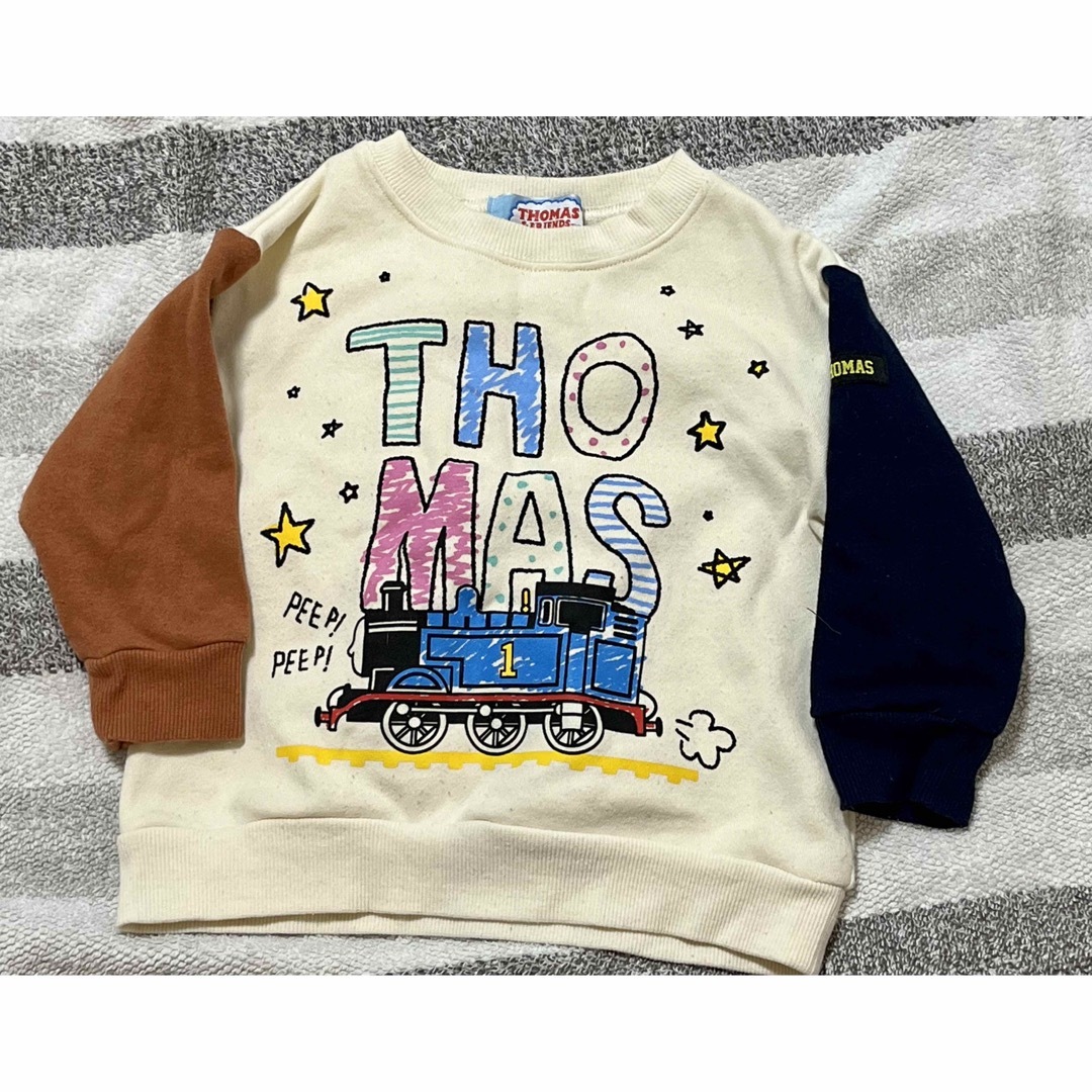 トーマス90 裏起毛トレーナー キッズ/ベビー/マタニティのキッズ服男の子用(90cm~)(Tシャツ/カットソー)の商品写真