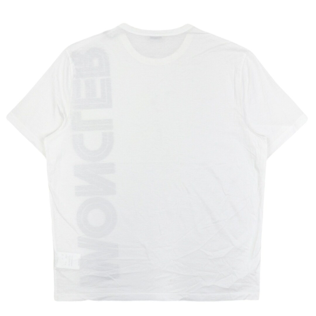 美品 モンクレール 20年 ロゴプリント 半袖Ｔシャツ メンズ 白 黒 XL コットン MONCLER