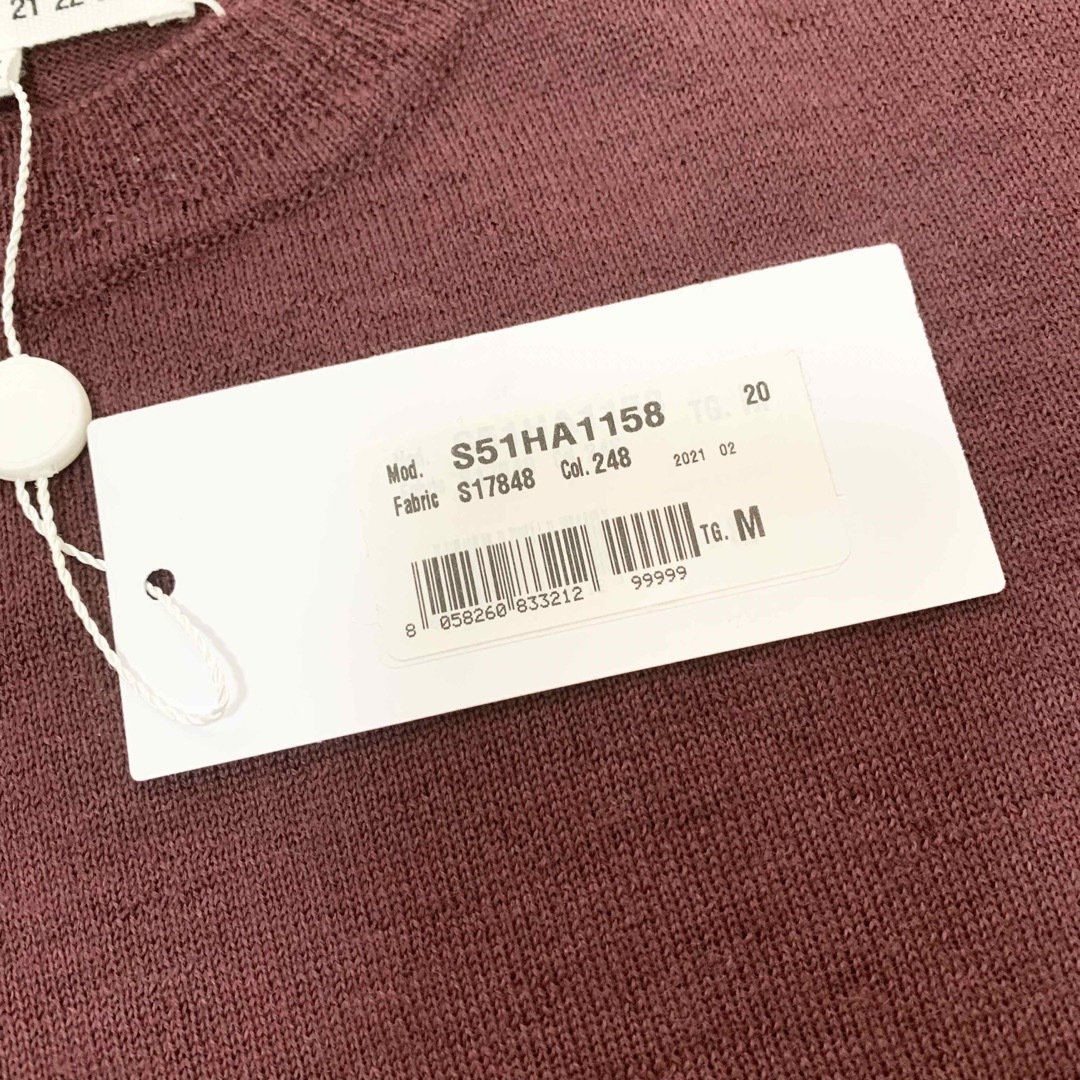 MAISON MARGIELA エルボーパッチ ニット セーター ボルドー M