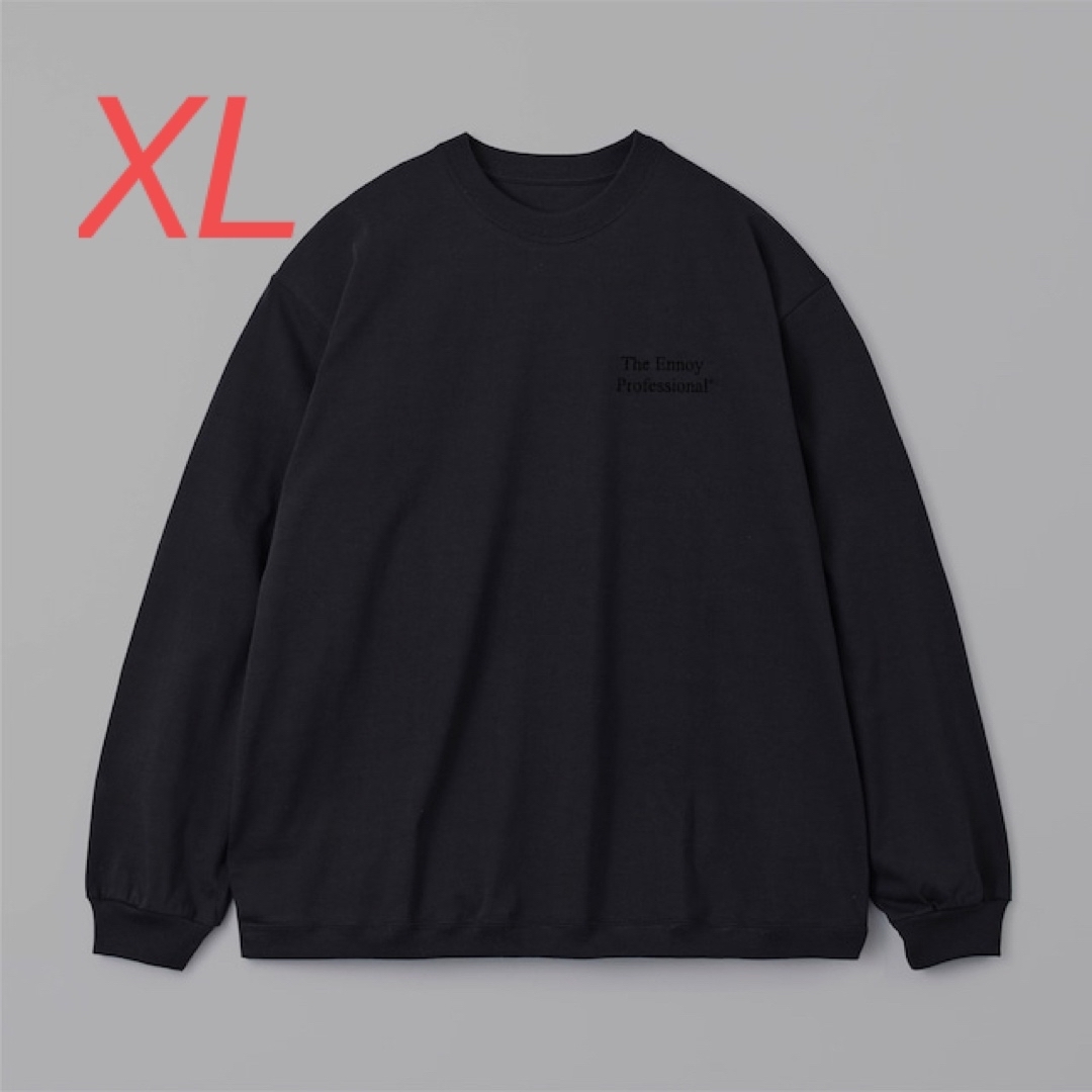 ENNOY Long sleeve hem rib tee (BLACK) XLメンズ