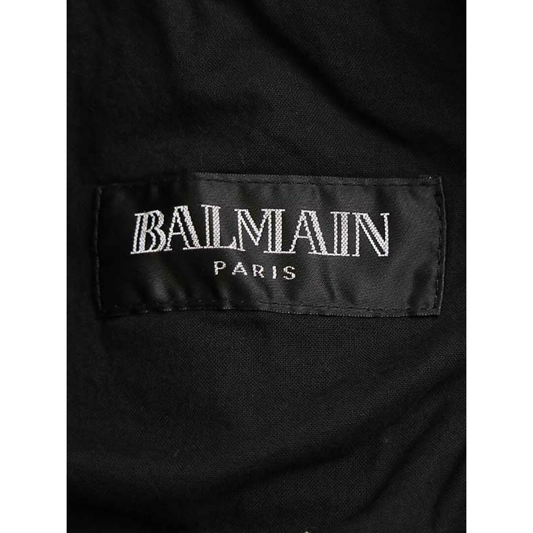 BALMAIN HOMME バルマン オム 10AW ムートンファーライナー M-65 ダメージ加工ミリタリージャケット ブラック 44