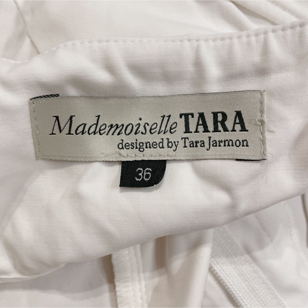 Mademoiselle TARA ホワイトワイドパンツ36 Mサイズ相当 レディースのパンツ(カジュアルパンツ)の商品写真