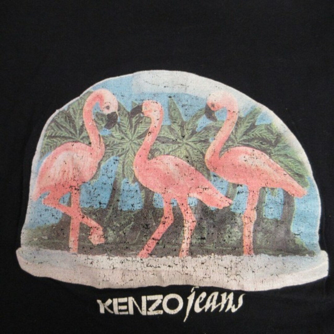 ケンゾー KENZO JEANS Tシャツ カットソー 北斎タグ 半袖 黒 F