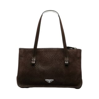 入手困難✨ プラダ PRADA ハンドバッグ がま口 レザー ダークブラウン-