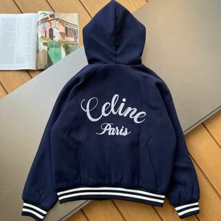 celine - 23AW☆CELINE セリーヌ ロゴ 長袖 フード付 テディジャケット