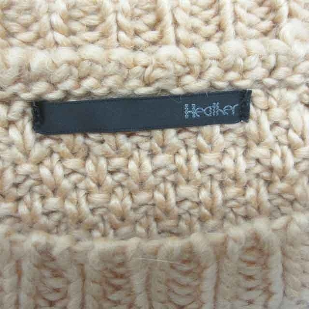 heather(ヘザー)のヘザー ニット セーター ボートネック ローゲージ ウール混 長袖 F オレンジ レディースのトップス(ニット/セーター)の商品写真