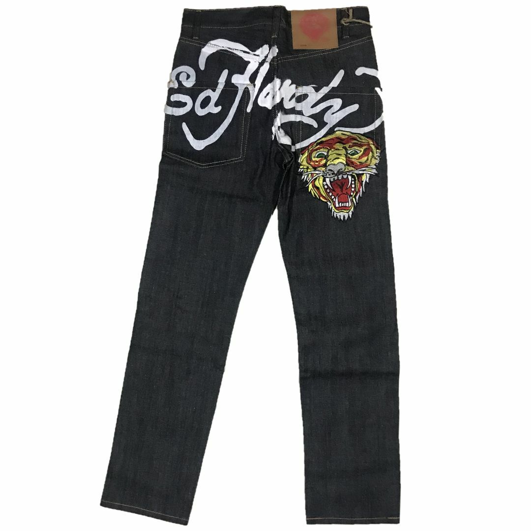 Ed Hardy(エドハーディー)のEd Hardy エドハーディ 虎柄 ブランドロゴ刺繍 デニムパンツ W34 メンズのパンツ(デニム/ジーンズ)の商品写真