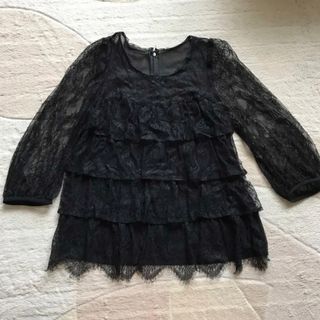 ジルスチュアート(JILLSTUART)のジルスチュアート  黒　レース　カットソー(カットソー(長袖/七分))