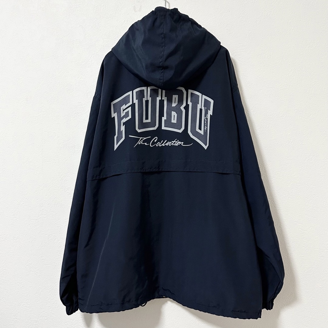 FUBU(フブ)のFUBU/フブ★ジップパーカー★フードジャケット★ブルゾン★ネイビー/紺黄白★L メンズのジャケット/アウター(ブルゾン)の商品写真