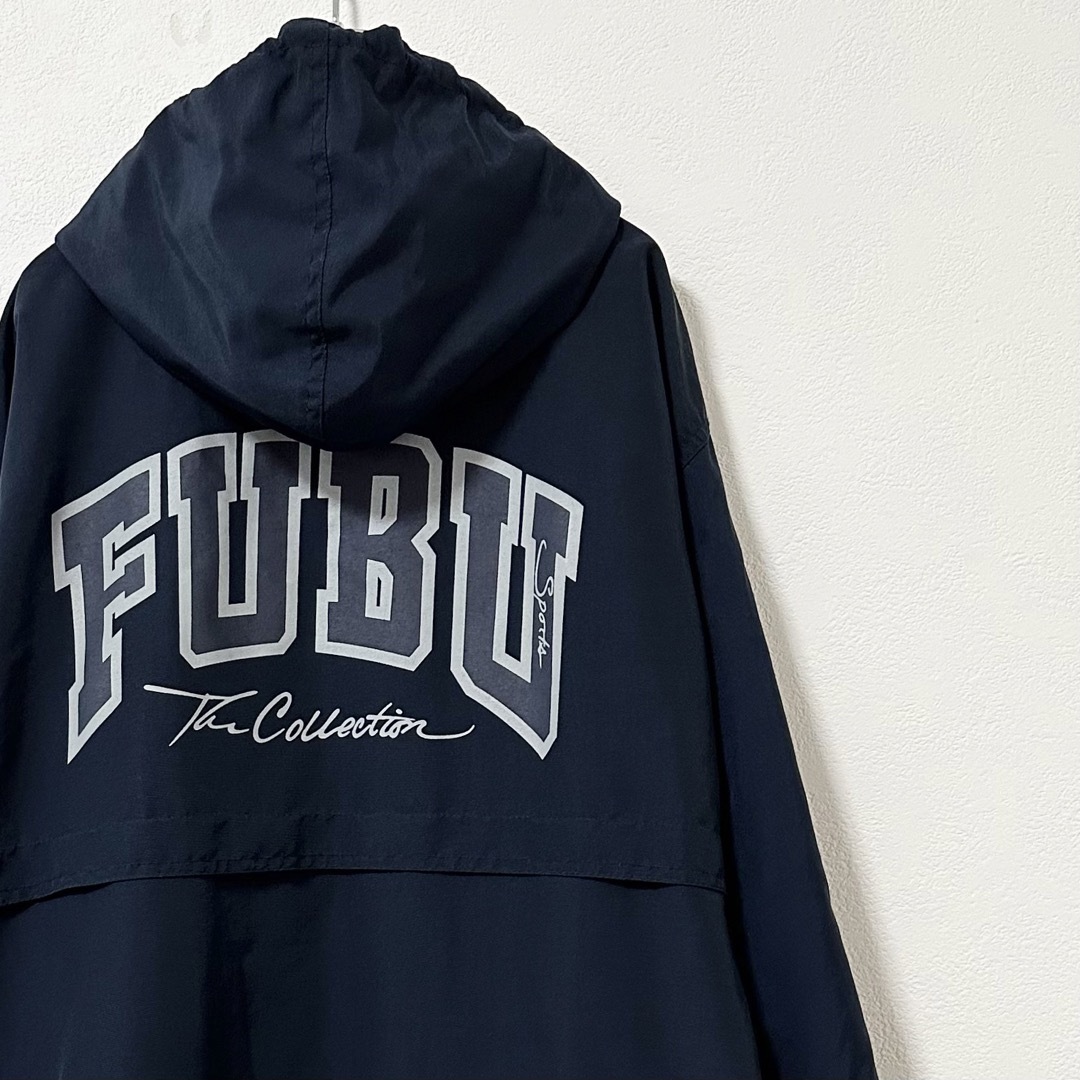 FUBU(フブ)のFUBU/フブ★ジップパーカー★フードジャケット★ブルゾン★ネイビー/紺黄白★L メンズのジャケット/アウター(ブルゾン)の商品写真