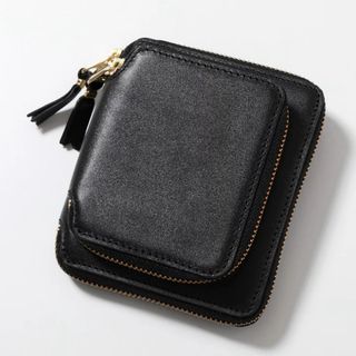 ウォレットコムデギャルソン(WALLET COMME des GARCONS)の新品 コムデギャルソン 二つ折り財布 ラウンドファスナー ブラック レザー(折り財布)