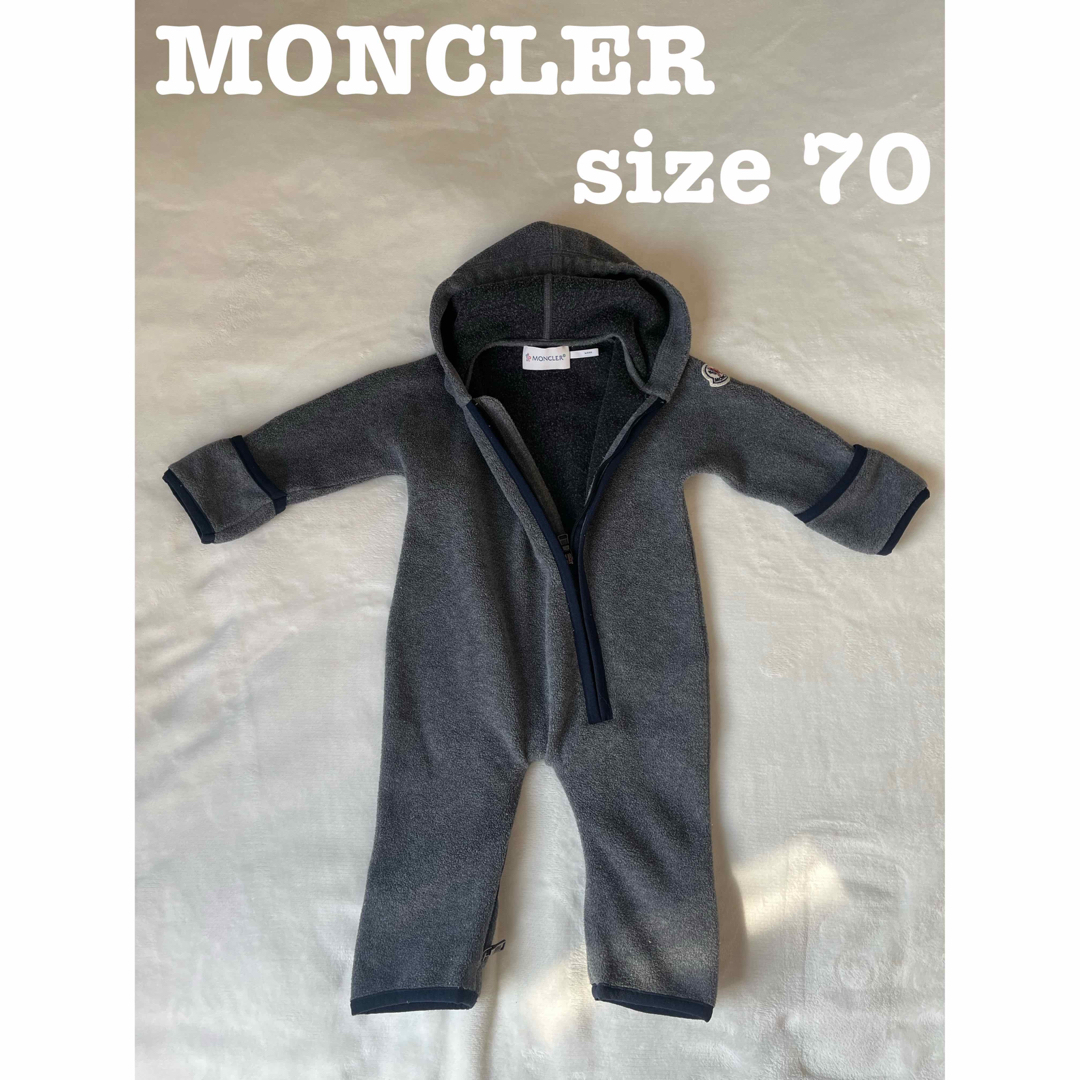 美品】MONCLERモンクレール フリース素材 ロンパース パーカー 80