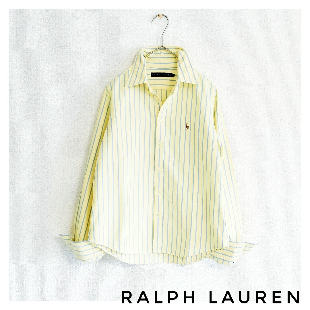 Ralph Lauren(ラルフローレン)のRALPH LAUREN ボタンダウンコットンシャツ ストライプ イエロー レディースのトップス(シャツ/ブラウス(長袖/七分))の商品写真