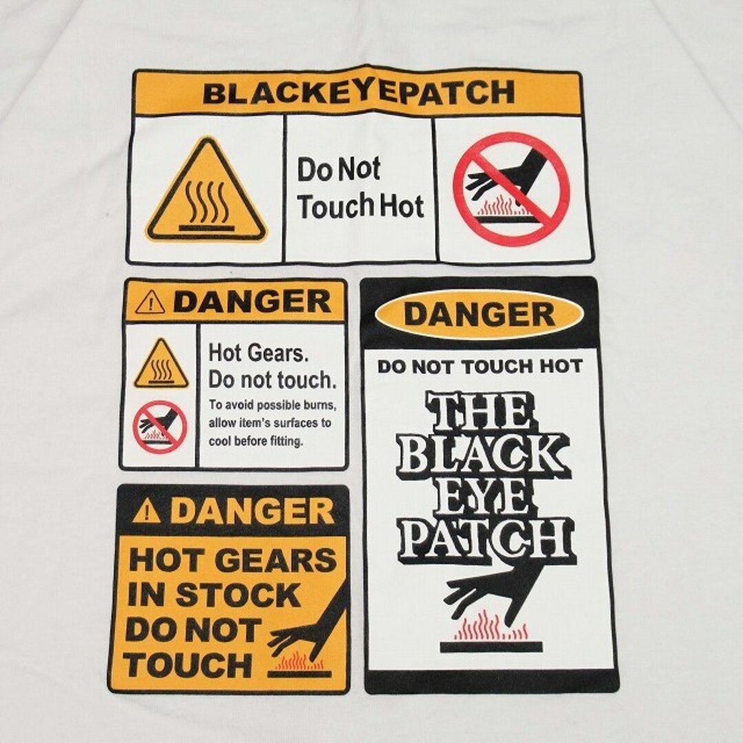 ブラックアイパッチ DO NOT TOUCH HOT Tシャツ ロゴ プリント