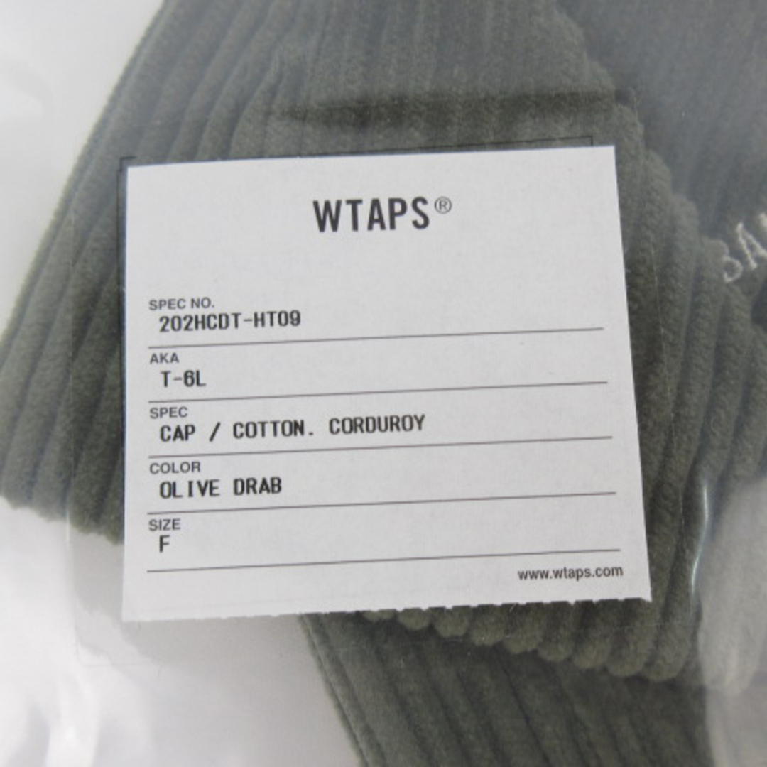 WTAPS 20AW 202HCDT-HT09 T-6L コーデュロイ オリーブ メンズの帽子(その他)の商品写真