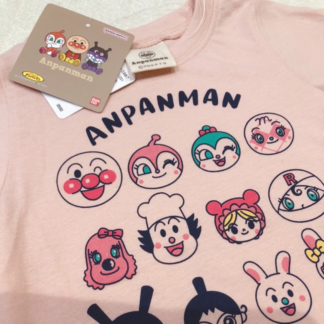 BANDAI(バンダイ)の新品 アンパンマン Ｔシャツ 80 ドキンちゃん 半袖 コキンちゃん キッズ キッズ/ベビー/マタニティのベビー服(~85cm)(Ｔシャツ)の商品写真