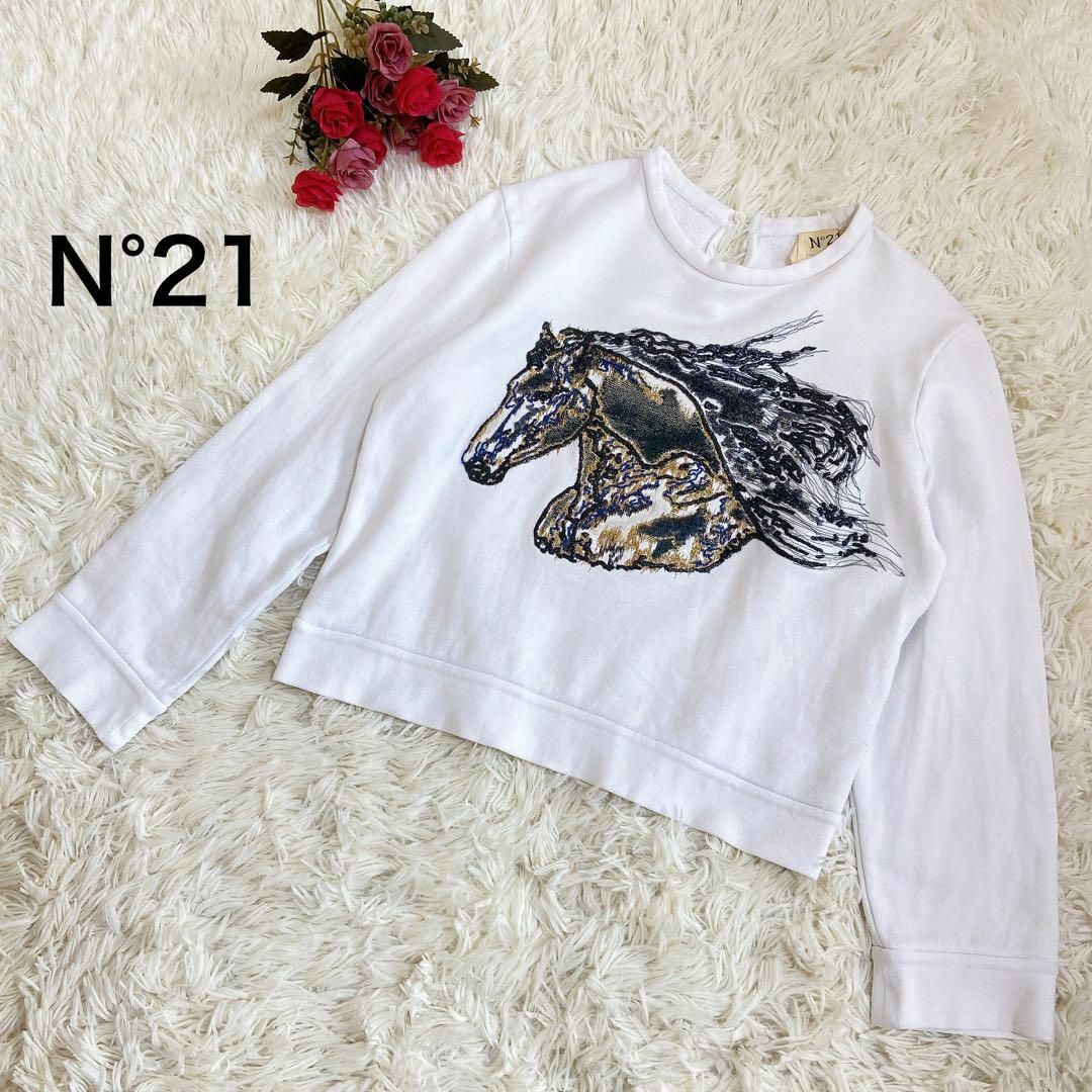 新品 N°21 刺繍Tシャツ ヌメロヴェントゥーノ - Tシャツ/カットソー