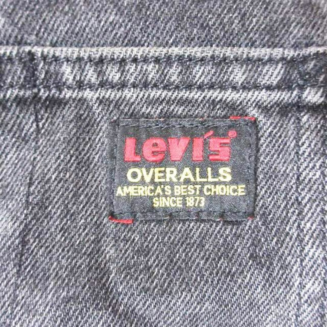 Levi's オーバーオール デニム リラックスフィット テーパード 黒 S
