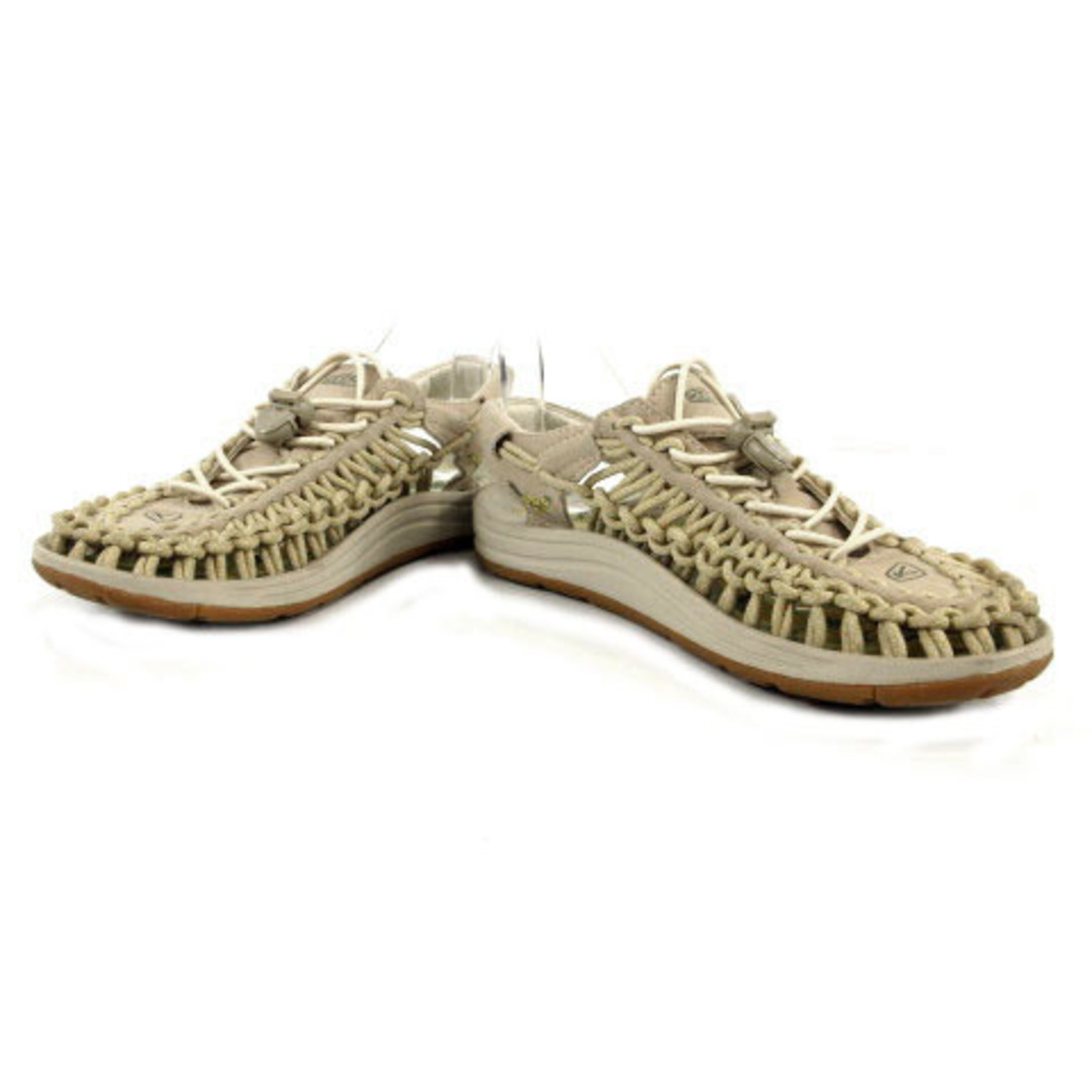 KEEN - キーン KEEN ユニークサンダル 編み込み ロゴ ベージュ 23.5の