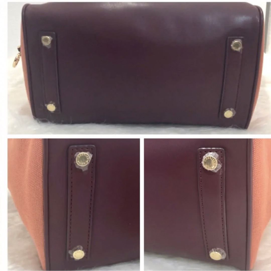タグ付新品✨CHARLES & KEITH キャバス レザートートバッグ A4可 3