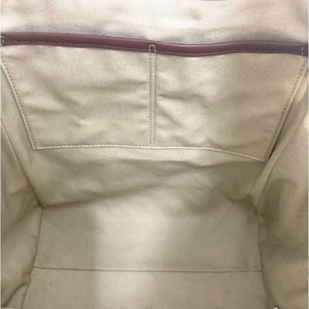 タグ付新品✨CHARLES & KEITH キャバス レザートートバッグ A4可 7