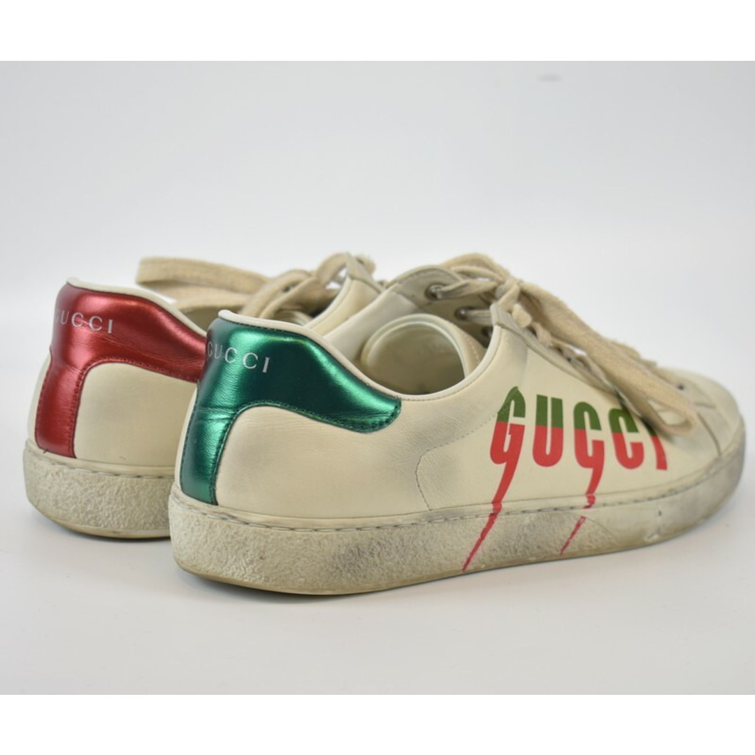 Gucci(グッチ)のGUCCI/グッチ　20SS　ヴィンテージ加工レザーローカットスニーカー　576137　サイズ：7　カラー：ホワイト【中古】【古着】【USED】【221004】【yast】 メンズの帽子(キャップ)の商品写真