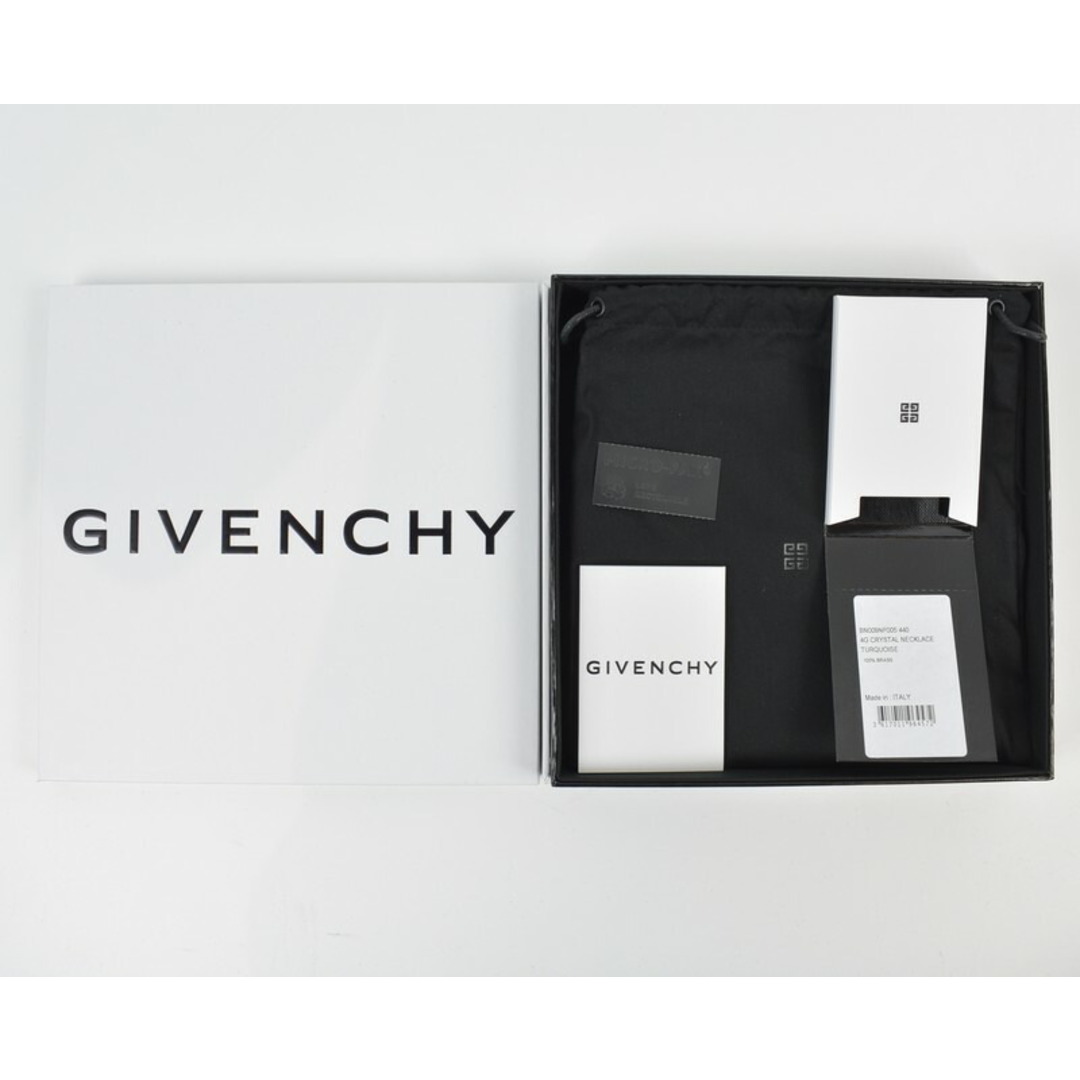 03cmカラーGIVENCHY/ジバンシィ　23SS　4G クリスタル ネックレス　BN009NF005　カラー：グリーン/シルバー【USED】【230609】【yast】