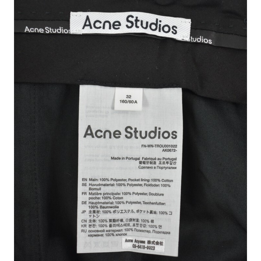 Acne Studios(アクネストゥディオズ)のACNE STUDIOS/アクネストゥディオズ　23SS　ロールアップフレアスラックス　FN-WN-TROU001022　サイズ：32　カラー：ブラック【中古】【古着】【USED】【230816】【yast】 レディースのパンツ(その他)の商品写真