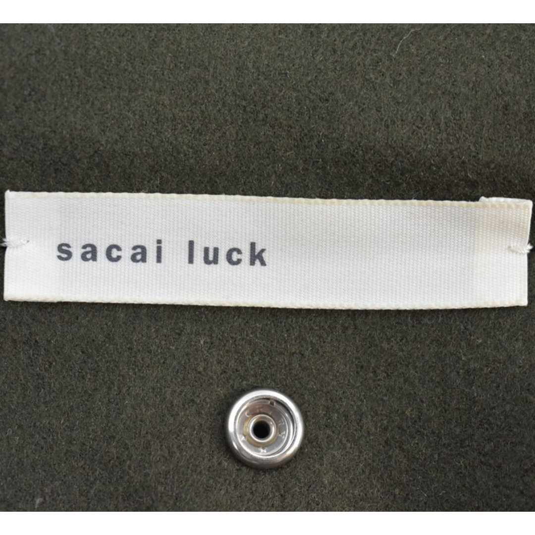 sacai(サカイ)のsacai luck/サカイラック　15AW　キルティングベストライナー付きPコート　15AWLU965　サイズ：1　カラー：オリーブ【中古】【古着】【USED】【221126】【yast】 レディースのジャケット/アウター(その他)の商品写真