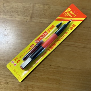 プラチナ ソフトペン 採点ペン 黒軸赤軸 新品2本セット 廃盤