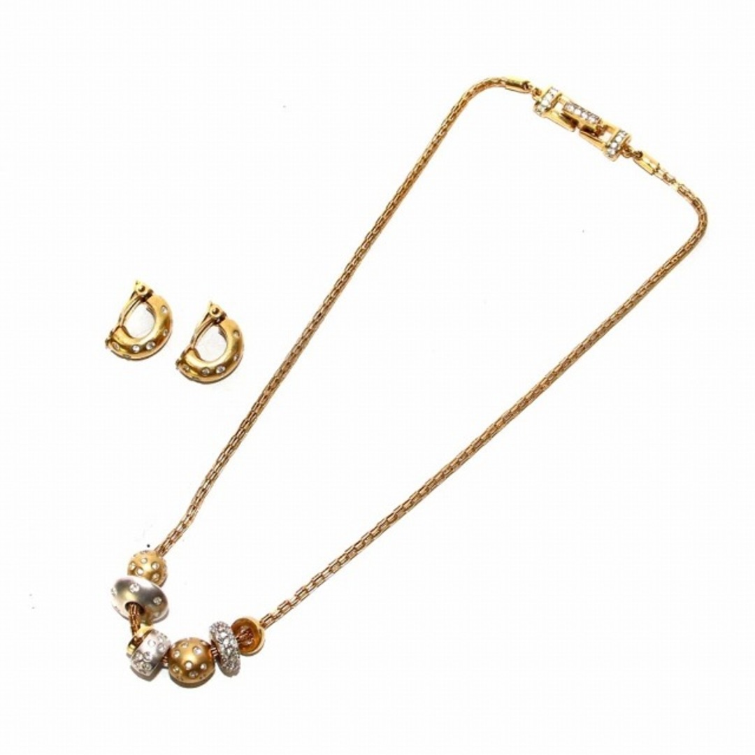 SWAROVSKI ネックレス ペンダント イヤリング セット ラインストーン