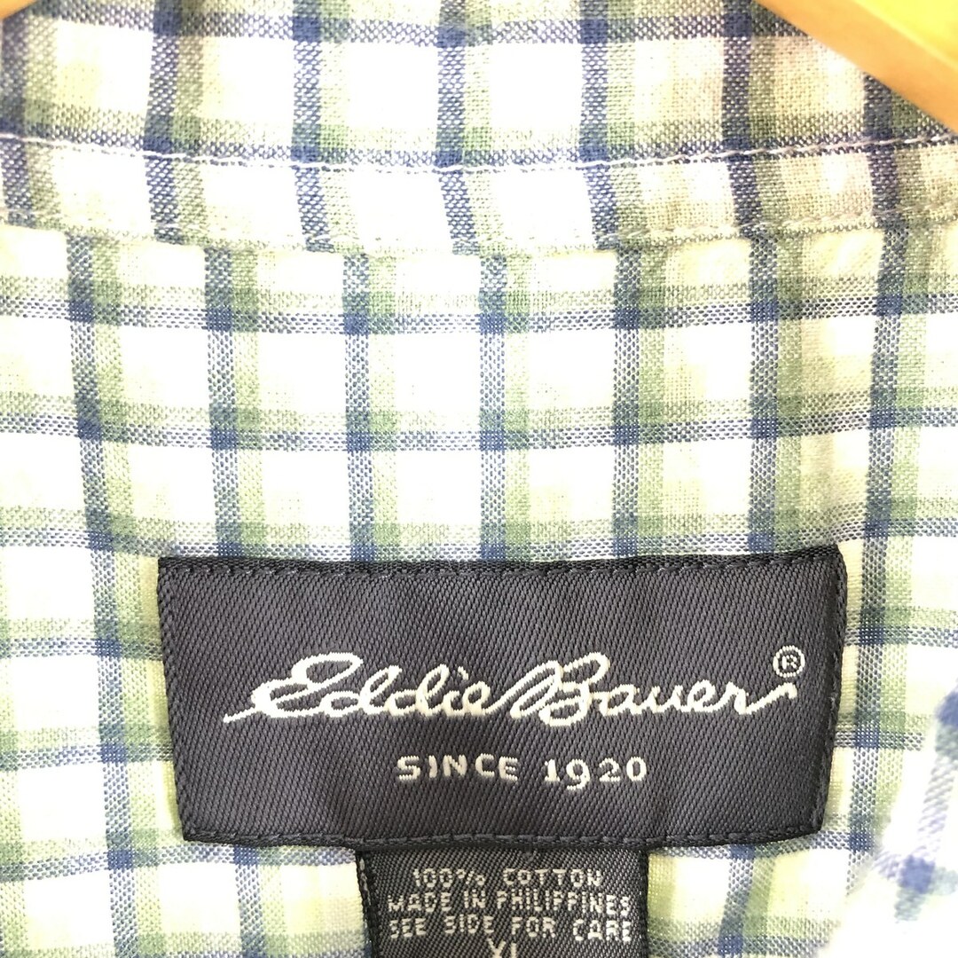 エディーバウアー Eddie Bauer チェック柄 長袖 ボタンダウンチェックシャツ メンズXL /eaa373618