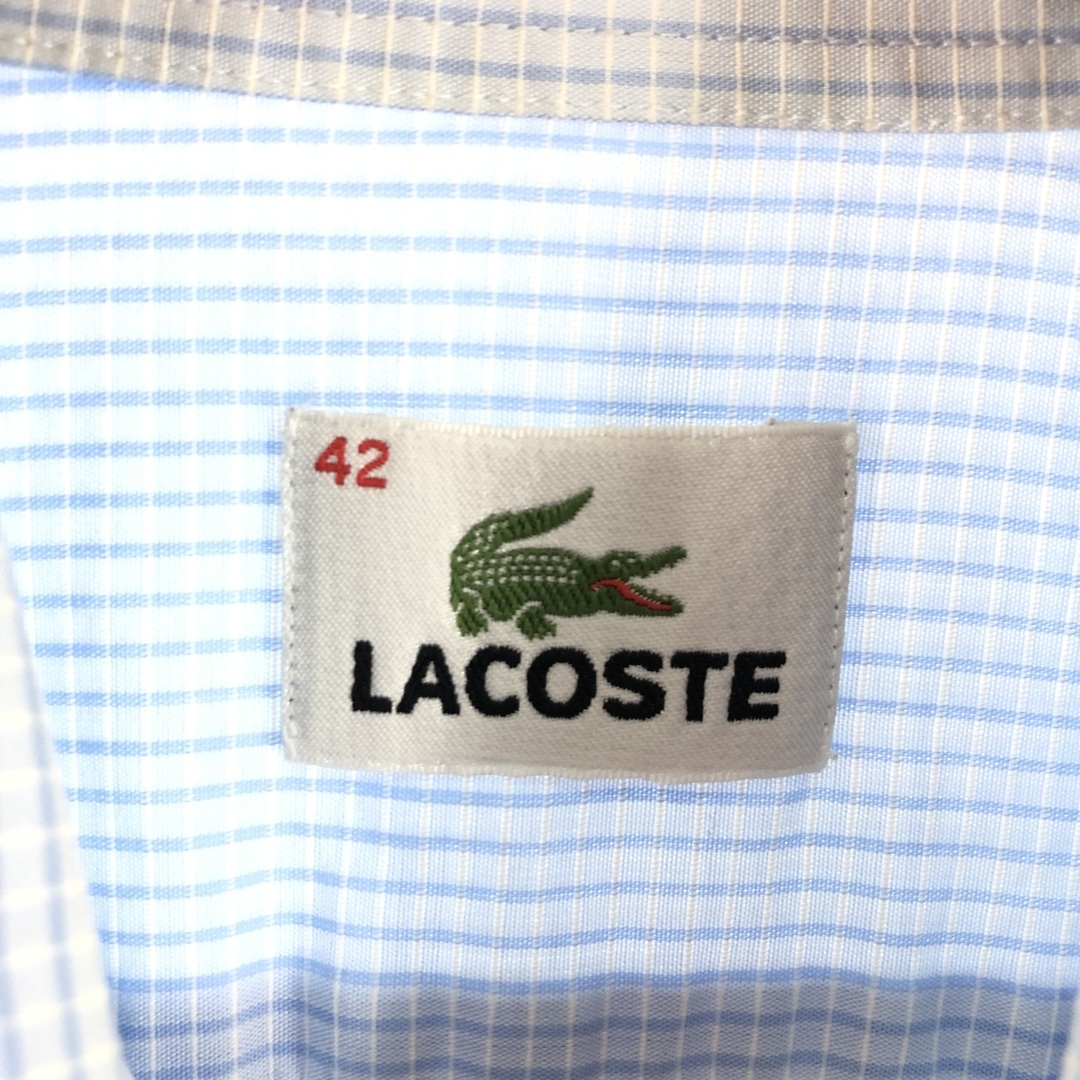 LACOSTE(ラコステ)の古着 ラコステ LACOSTE チェック柄 長袖 ボタンダウンチェックシャツ メンズL /eaa373620 メンズのトップス(シャツ)の商品写真