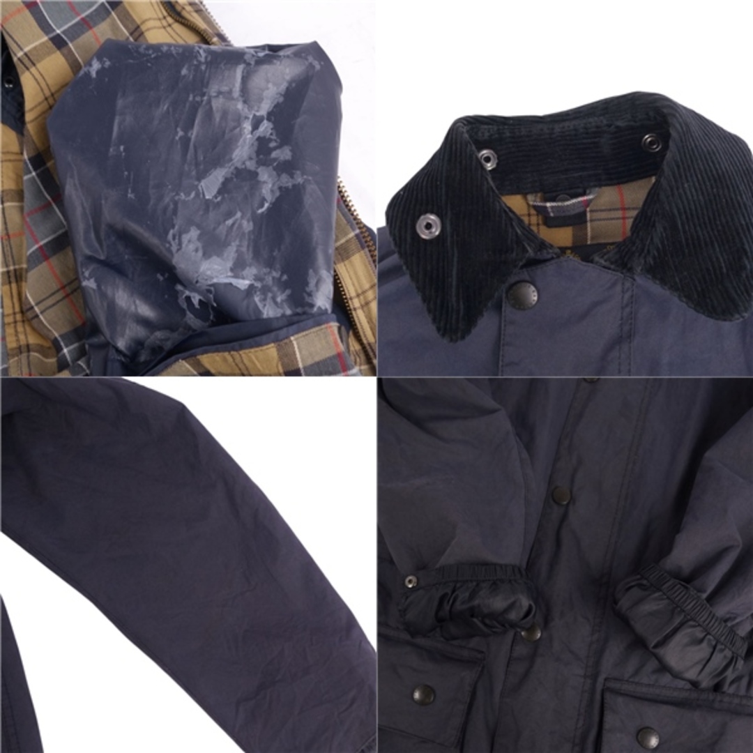 Barbour(バーブァー)のバブアー Barbour コート SL BORDER ボーダー WAXED COTTON オイルドコットン ジップアップ アウター メンズ イングランド製 34(S相当) ネイビー メンズのジャケット/アウター(その他)の商品写真