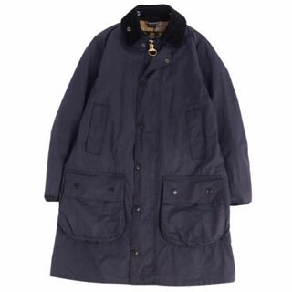 バーブァー(Barbour)のバブアー Barbour コート SL BORDER ボーダー WAXED COTTON オイルドコットン ジップアップ アウター メンズ イングランド製 34(S相当) ネイビー(その他)