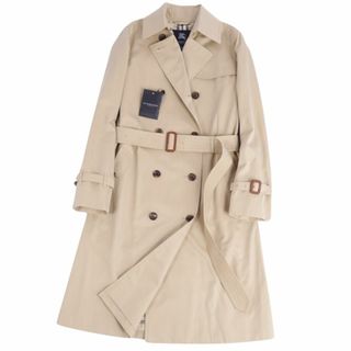 極美品 バーバリー ロンドン BURBERRY LONDON コート トレンチコート コットン100％ 裏チェック アウター レディース  36(S相当) ベージュ