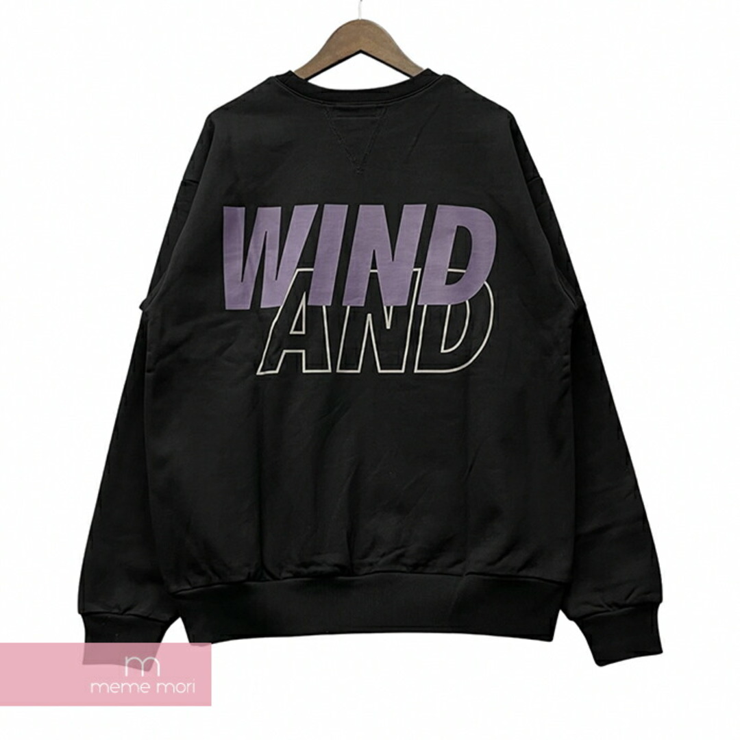 WIND AND SEA 2022AW SEA Crew Neck Black-D.Violet WDS-O-SEA-23-Q2-CS-01 ウィンダンシー シークルーネック ブラック-ダークバイオレット スウェット トレーナー ロゴプリント ブラック サイズL【230918】【新古品】【me04】