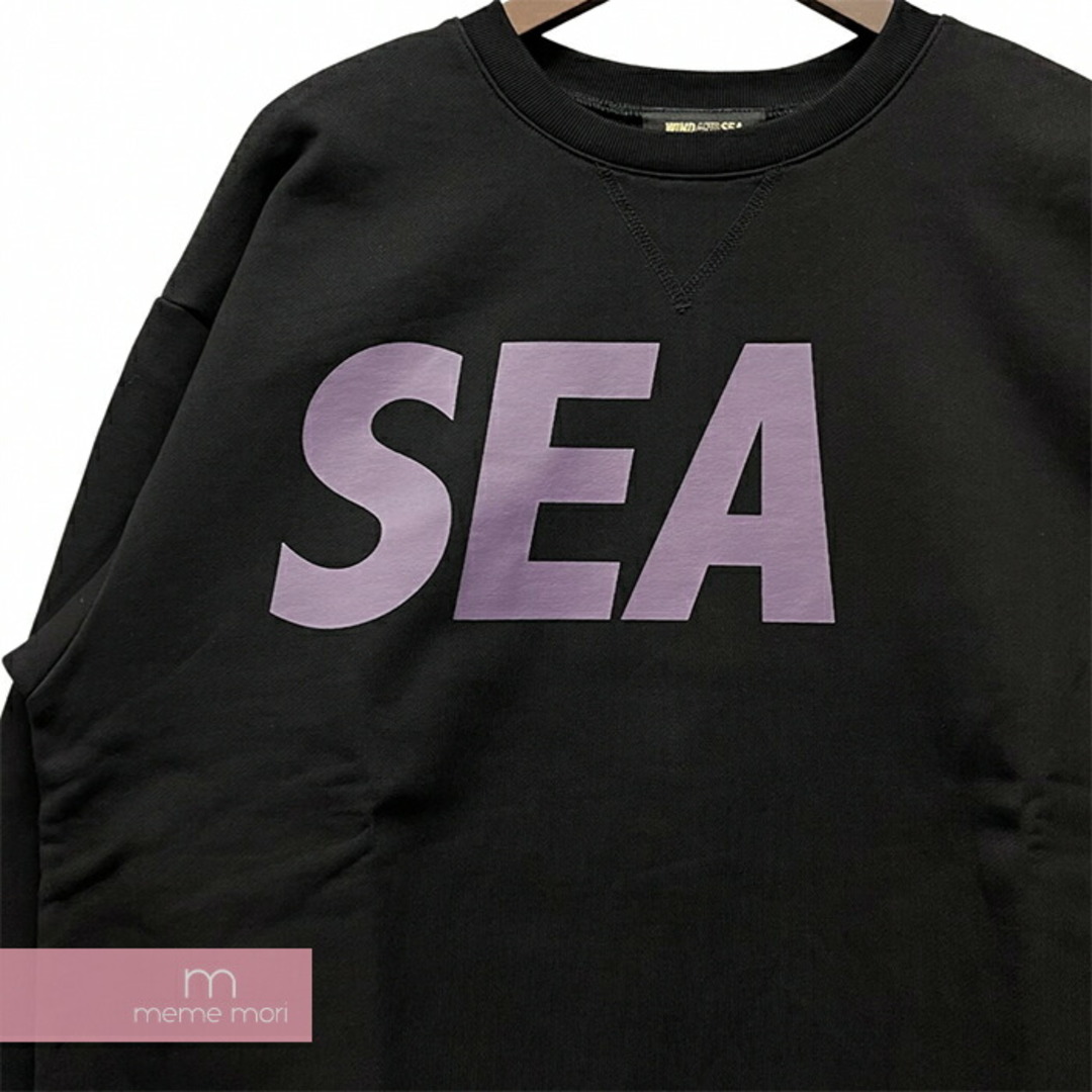 WIND AND SEA 2022AW SEA Crew Neck Black-D.Violet WDS-O-SEA-23-Q2-CS-01 ウィンダンシー シークルーネック ブラック-ダークバイオレット スウェット トレーナー ロゴプリント ブラック サイズL【230918】【新古品】【me04】