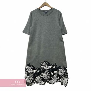 ルイヴィトン(LOUIS VUITTON)のLOUIS VUITTON 2021AW Lace Hem Short-Sleeved Dress 1A9BSH ルイヴィトン レースヘムショートスリーブドレス ワンピース 半袖 花柄 ダークグレー サイズM【230919】【中古-A】【me04】(その他)