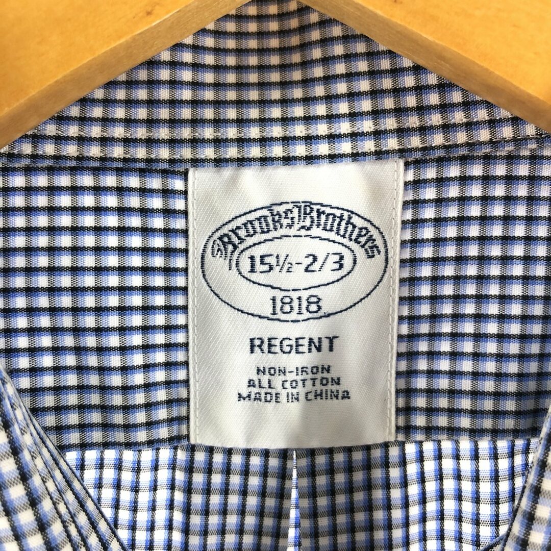 ブルックスブラザーズ Brooks Brothers 1818 チェック柄 長袖 ボタンダウンチェックシャツ メンズL /eaa373621