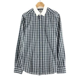 70年代 ラコステ LACOSTE チェック柄 長袖 ボタンダウンチェックシャツ メンズL ヴィンテージ /eaa373616