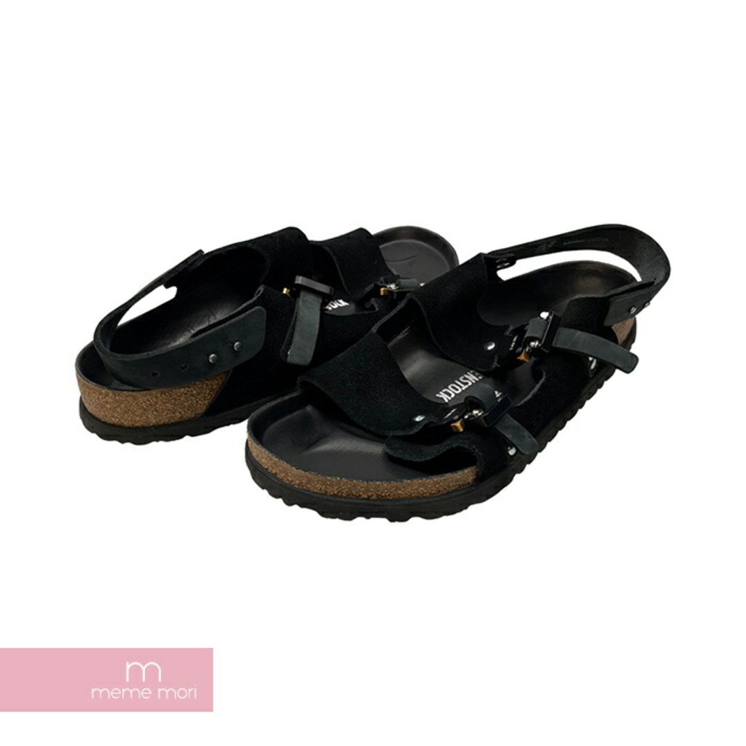 サンダルDior×BIRKENSTOCK 2022AW MILANO Sandal 3SA117ZSG ディオール×ビルケンシュトック ミラノ サンダル レザー切替 バックル ブラック サイズ43(28cm)【230919】【-B】【me04】