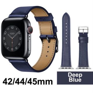 Apple Watch - 【美品、純正】45mmケース用インクレザーリンク - S/M